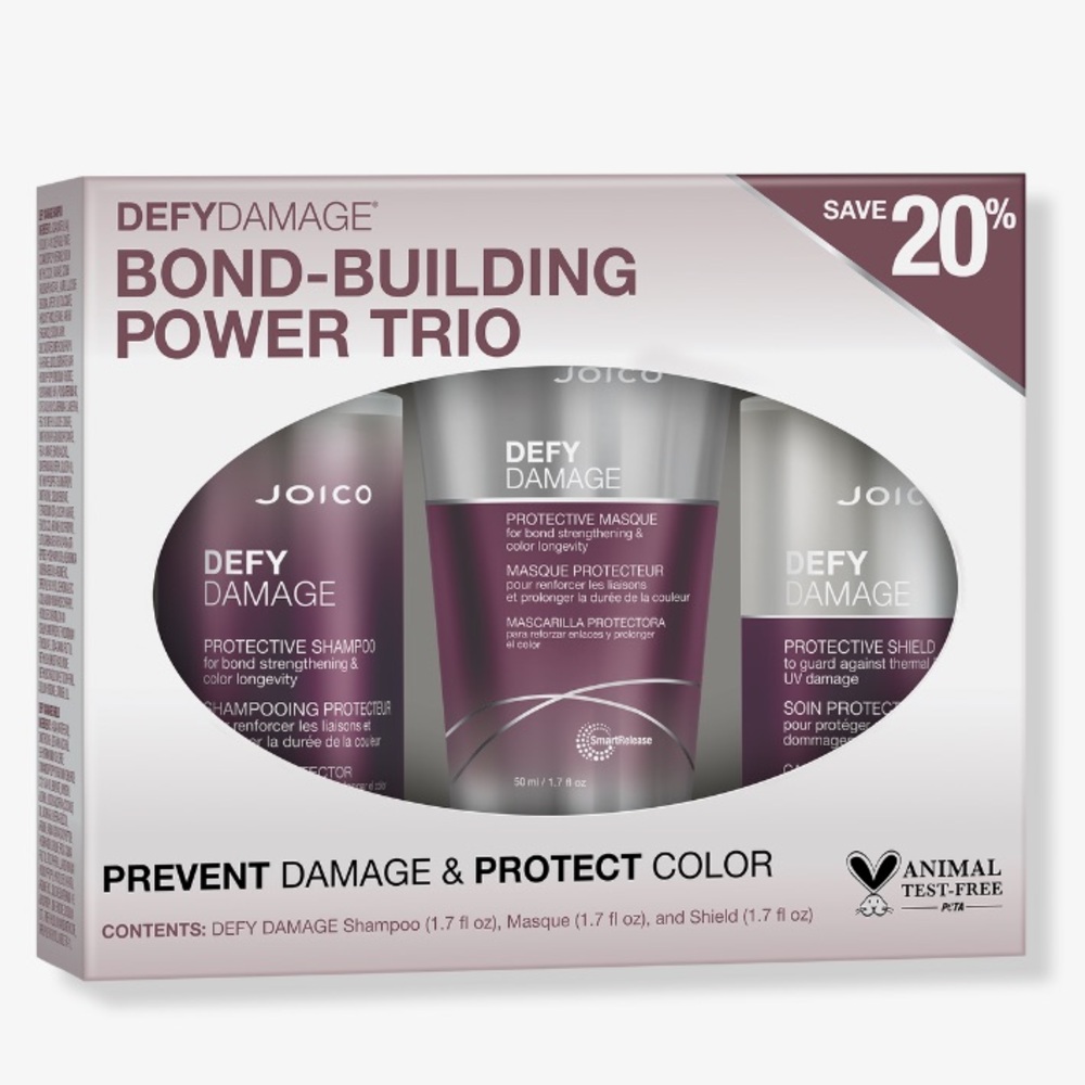 💫Joico Defy Damage Bond-Building Power Trio Travel Set- Purple